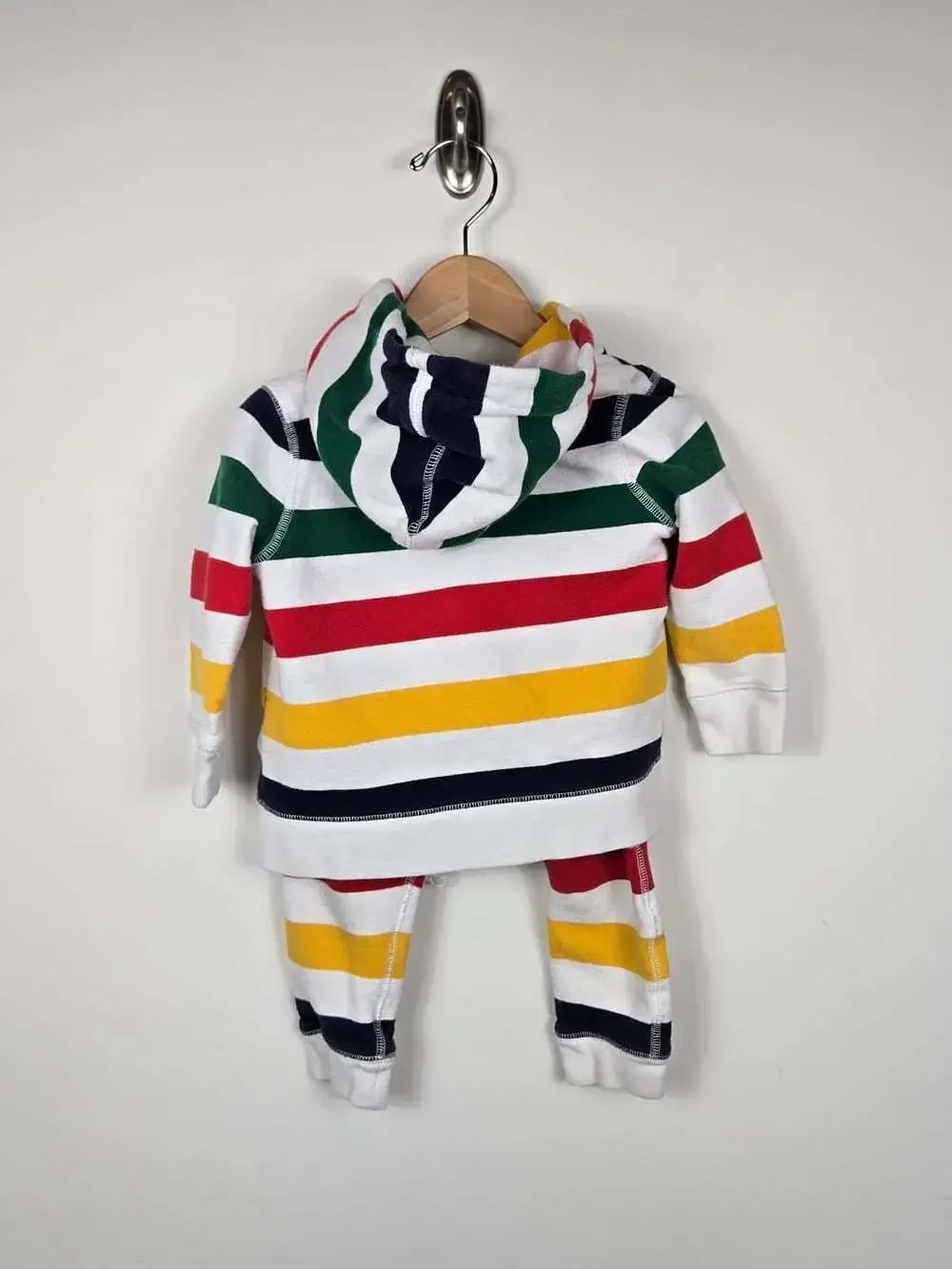Hudson's Bay Stripes Baby Zip Hoodie & Jogger Pants Set 12-18M HBC Canada